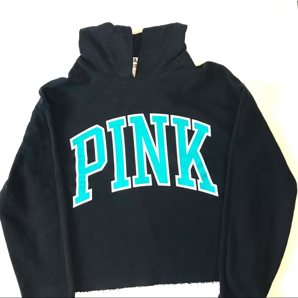 PINK Victoria's Secret Tops - PINK Victoria’s Secret Cropped Hoodie Sweatshirt